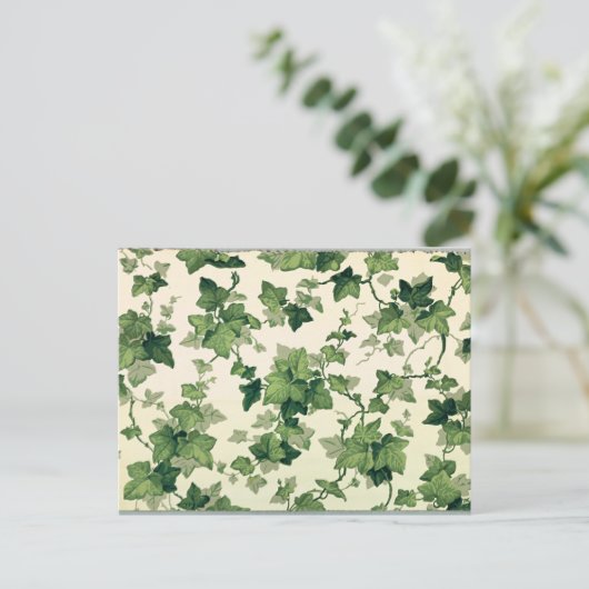 Draaiend Ivy Leaves Pattern Briefkaart (Staand voorkant)