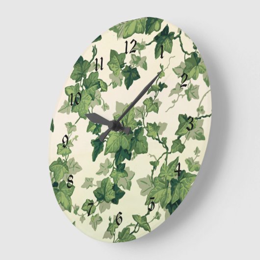 Draaiend Ivy Leaves Pattern Grote Klok (Hoek)