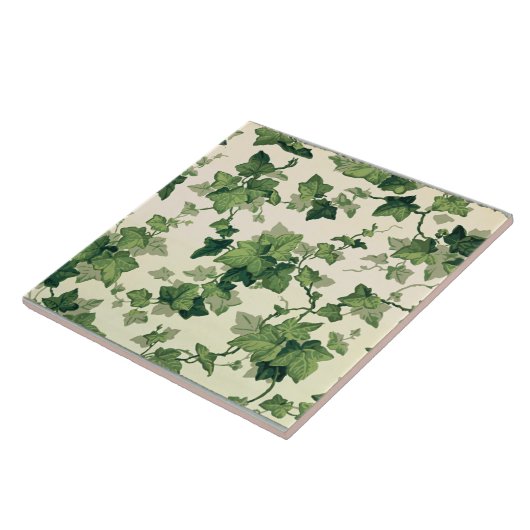 Draaiend Ivy Leaves Pattern Tegeltje (Zijkant)