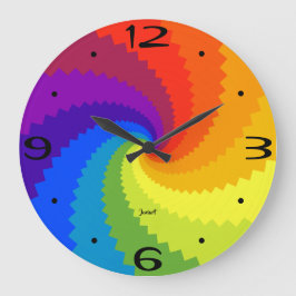 Draaiend Kleuren Spectrum Wiel Moderne Wandklok