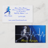 draaiend man voor logo2, fitnessliften, visitekaartje (Voorkant / Achterkant)