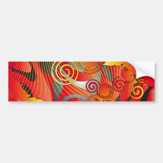 Draaiend ontwerp bumpersticker (Voorkant)