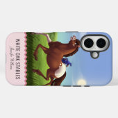 Draaiend Paard Aanpasbaar Merknaamlogo Case-Mate iPhone Case (Achterkant (horizontaal))