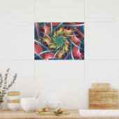 Draaiend Pastel Patroon Poster (Keuken)
