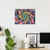 Draaiend Pastel Patroon Poster (Thuiskantoor)