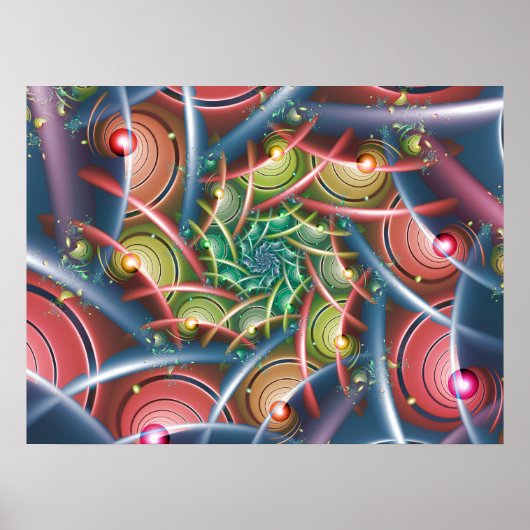 Draaiend Pastel Patroon Poster (Voorkant)