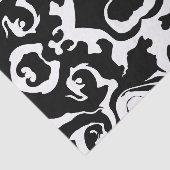 Draaiend patroon in zwart en wit tissuepapier (Detail)