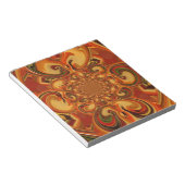 Draaiend patroon: tinten Sinaasappel, bruin en gro Notitieblok (Schuin)