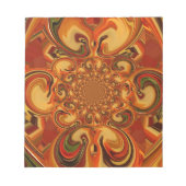 Draaiend patroon: tinten Sinaasappel, bruin en gro Notitieblok (Voorkant)