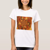 Draaiend patroon: tinten Sinaasappel, bruin en gro T-shirt (Voorkant)