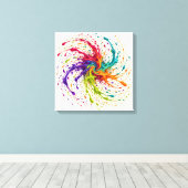 Draaiend Prisma Canvas Afdruk (Insitu (Houten vloer))