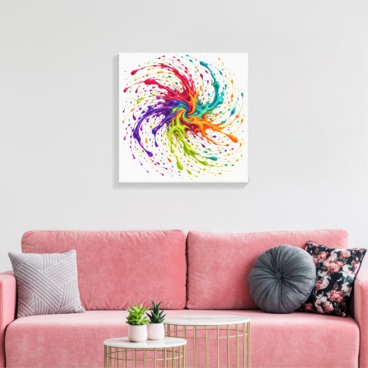 Draaiend Prisma Canvas Afdruk (Insitu (Woonkamer))