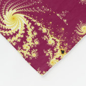 Draaiend rood en geel patroon fleece deken (Hoek)