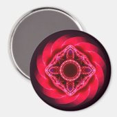 Draaiend rood ornament magneet (Voorkant / Achterkant)