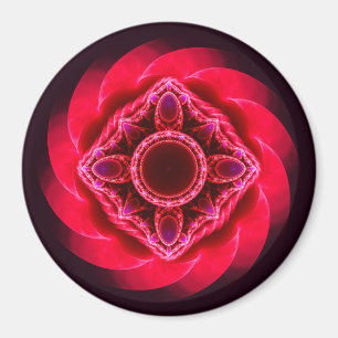 Draaiend rood ornament magneet