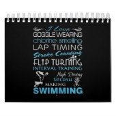 Draaiend schuine streep met schuine streep kalender (Hoes)