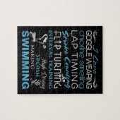 Draaiend schuine streep met schuine streep legpuzzel (Horizontaal)