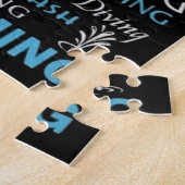 Draaiend schuine streep met schuine streep legpuzzel (Zijkant)