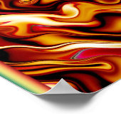 Draaiend Vuur Fractal Poster (Hoek)