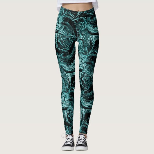 Draaiend Zee..... Leggings (Voorkant)