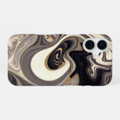 Draaiend zwart iPhone 16 hoesje (Achterkant horizontaal)