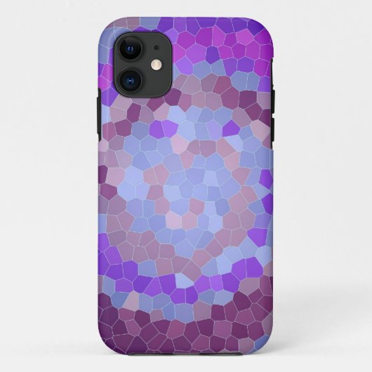 Draaiende Abstracte Paarse Mozaïek Case-Mate iPhone Case (Achterkant)