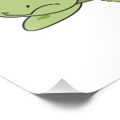 Draaiende Baby Turtle Tortoise Wenskaart Foto Afdruk (Hoek)