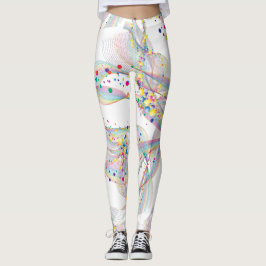Draaiende bellen in multi-kleurenpatroon leggings