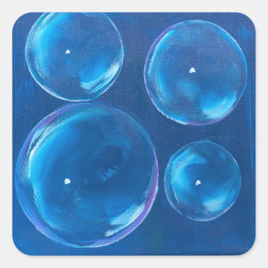 Draaiende Bellen Vierkante Sticker (Voorkant)