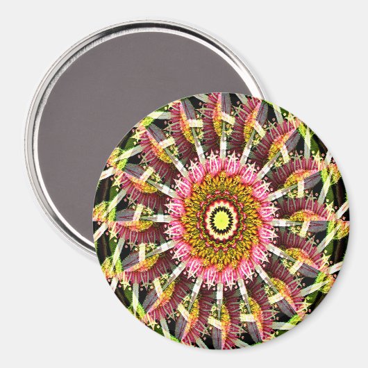 Draaiende Bloemen..... Magneet (Voorkant / Achterkant)