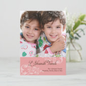 Draaiende bloemmotieven Rosh Hashanah fotokaart Feestdagenkaart (Staand voorkant)