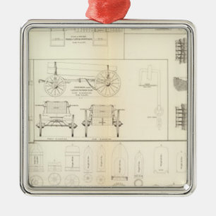 Draaiende boten, bruggen, wagens, projectielen metalen ornament