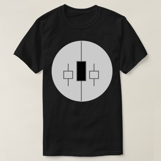 draaiende bovencirkel met hoge golflengte t-shirt (Design voorkant)