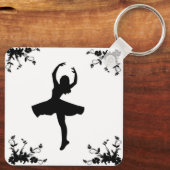 Draaiende danseres sleutelhanger (Achterkant)