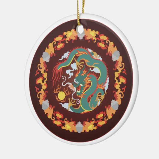 Draaiende Draak Keramisch Ornament (Links)