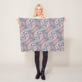 Draaiende draden Tesselation Blue Grey Blanket 1 Fleece Deken