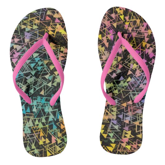 Draaiende driehoeken teenslippers (Voetbed)