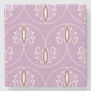 Draaiende Elegantie: Vintage Geometrisch Stenen Onderzetter