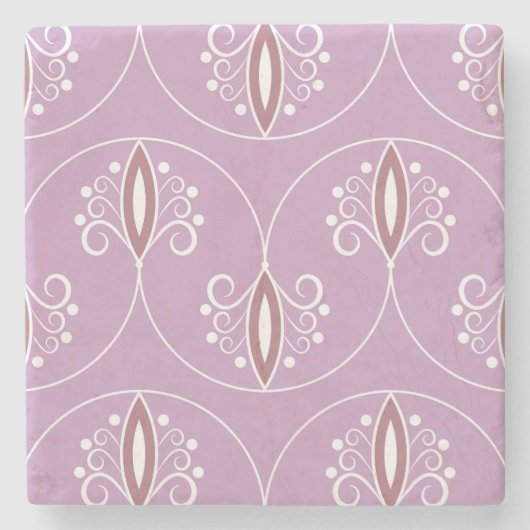 Draaiende elegantie: vintage geometrisch stenen onderzetter (Voorkant)