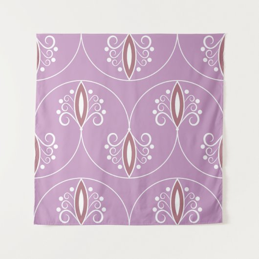 Draaiende elegantie: vintage geometrisch wandkleed (Voorkant)