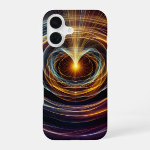 Draaiende Energie Lichtgolven iPhone 16 Hoesje