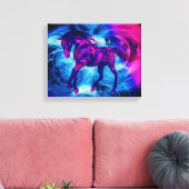 Draaiende fractals Fantasy Paard Canvas Afdruk (Insitu (Woonkamer))