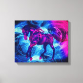 Draaiende fractals Fantasy Paard Canvas Afdruk (Voorkant)