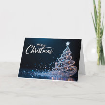 Draaiende Glitterboom – Kerstkaart