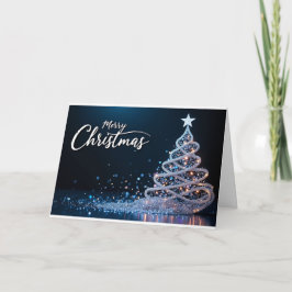 Draaiende Glitterboom – Kerstkaart Bedankkaart