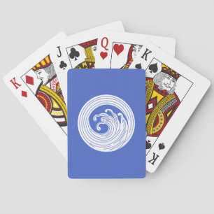 Draaiende golfcirkel pokerkaarten