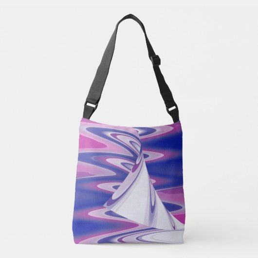 Draaiende golven crossbody tas (Voorkant)