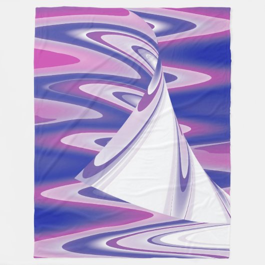 Draaiende golven fleece deken (Voorkant)