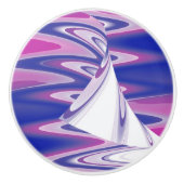 Draaiende golven keramische knop (Voorkant)