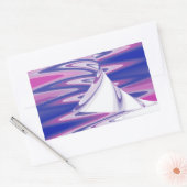 Draaiende golven rechthoekige sticker (Envelop)